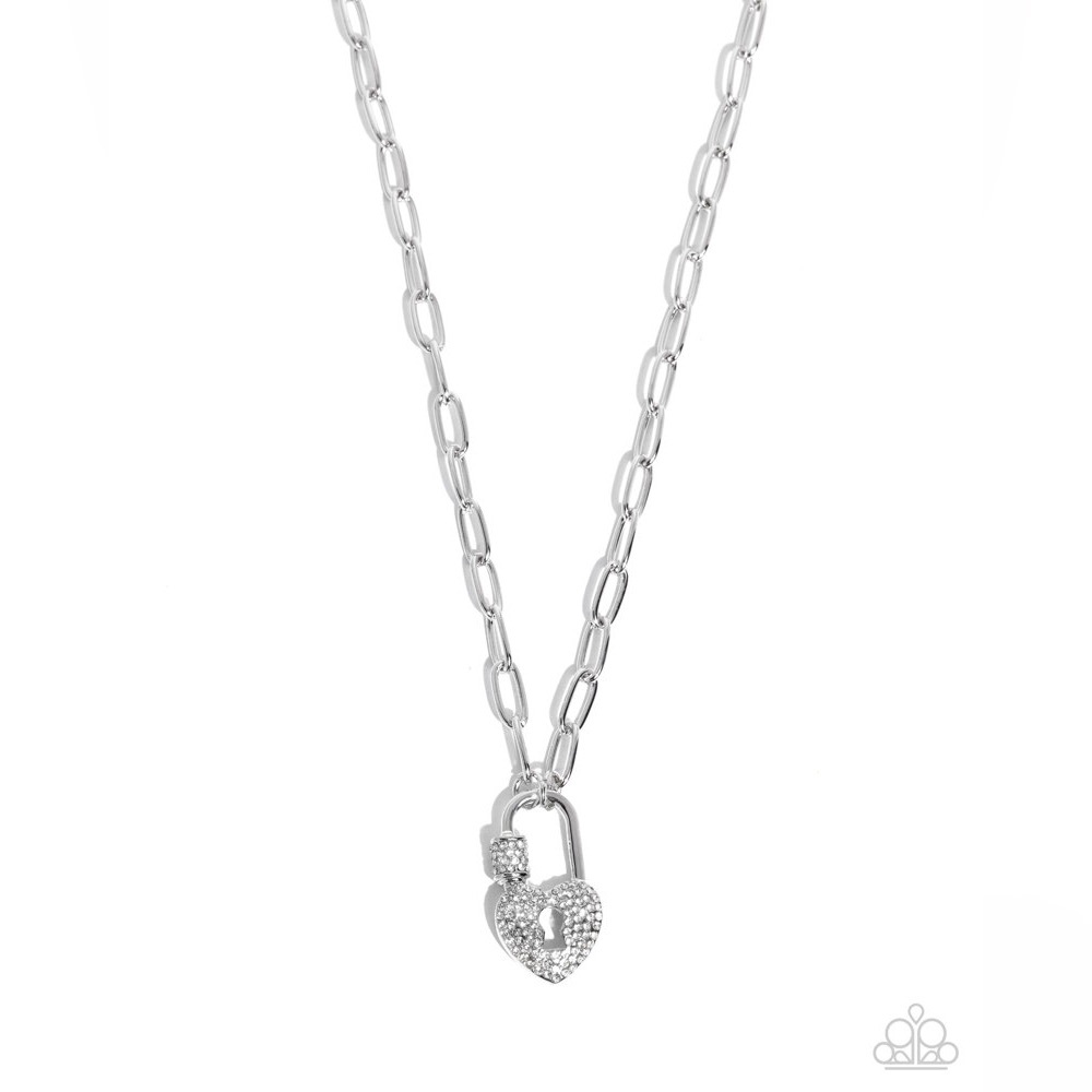 Padlock Potential - Silver Necklace